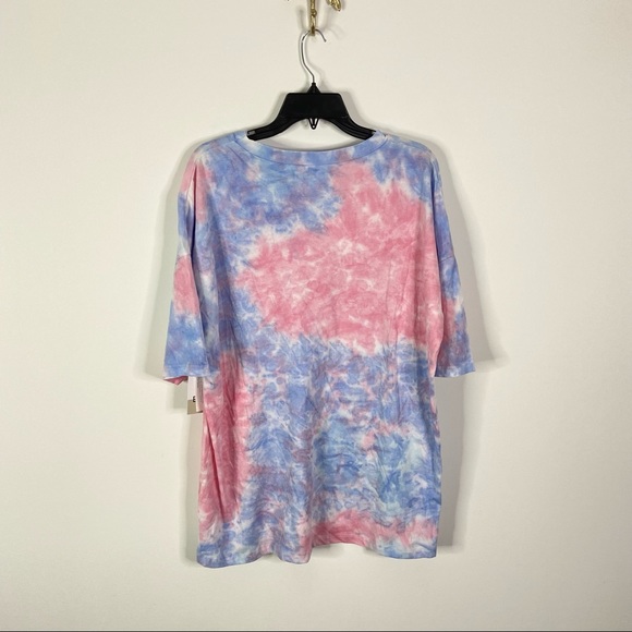 Bp. Oversize Graphic Tee In Purple Tie Dye Dazed Amused - Picture 5 of 6